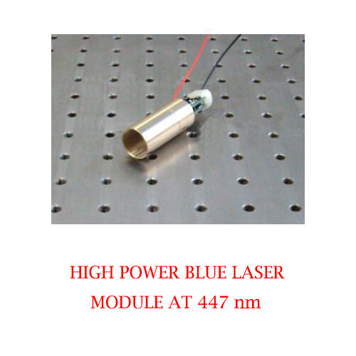 高出力電力447nm 高安定性青紫色レーザ 1~1000mW